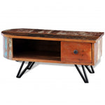 Coffee Table with Iron Pin Legs Solid Reclaimed Wood 241642