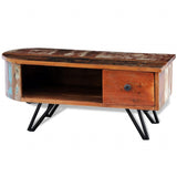 Coffee Table with Iron Pin Legs Solid Reclaimed Wood 241642