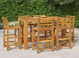 Garden Bar Set Natural Brown Solid Acacia wood Medium Durable 3154397
