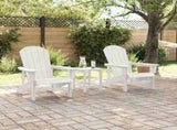 Garden Chair 3 pcs White Polyethylene 3335830