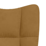 Relaxing Chair Brown Velvet 328103
