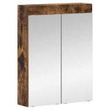 Bathroom Mirror Cabinet TULUM Smoked Oak 60 x 16.5 x 78 cm 880366