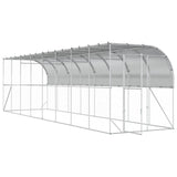 Against Wall Chicken Coop Silver 800 x 200 x 215 cm 3434738