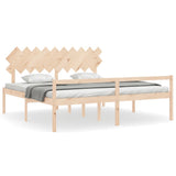 Senior Bed without Mattress 200x200 cm Solid Wood 3195566