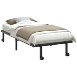 Bed Frame without Mattress Foldable Black 90x200 cm Steel 4103960