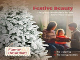 6 ft Artificial Flocked Christmas Tree with 1182 Branches, Hinged Xmas Tree with Foldable Metal T3398P424884