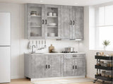 Kitchen Unit PORTO 4 pcs Concrete Grey Engineered Wood 3438348