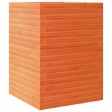 Garden Planter Wax Brown 50x50x68.5 cm Solid Wood Pine 3282466