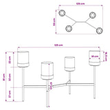 Flower Stand White 125 x 55 x 81 cm PP and Steel 42033401