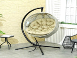 Hanging Egg Chair Outdoor Indoor Garden Swing Chair with Folding Basket, Garden Hanging Chair with T3398P328506