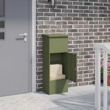 Parcel Drop Box Olive green 44.5 x 29 x 110.5 cm Steel 874929