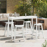 Garden Bar Set 4 pcs White HDPE 3335804