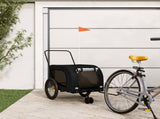 Pet Bike Trailer Black Oxford Fabric and Iron 94031