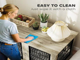 Indoor Dog Crate Furniture End Table with Soft Washable Cushion, Lockable Front Door, for Extra T3398P349635