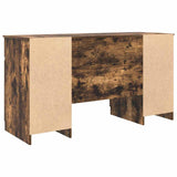 Desk with Drawer Smoked oak 140 x 49 x 76 cm Engineered wood 3328511