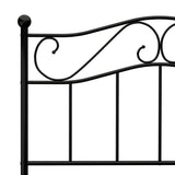 284523 Bed Frame without Mattress Black Metal 90x200 cm