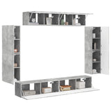 TV Cabinet 8 pcs Concrete Grey 3409144