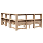 Bookcase Bed without Mattress 140x200 cm Solid Wood Pine 3324382