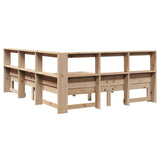 Bookcase Bed without Mattress 140x200 cm Solid Wood Pine 3324382