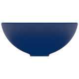Luxury Bathroom Basin Round Matt Dark Blue 32.5x14 cm Ceramic 146968