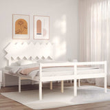 Senior Bed without Mattress White 160x200 cm Solid Wood 3195557