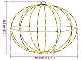 Ball with 192 LEDs 2 pcs Warm white 40 x 40 x 43.5 cm Metal 42019110