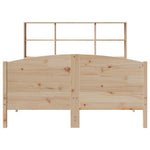 ZNTS Bookcase Bed without Mattress 150x200 cm King Size Solid Wood Pine 3323101
