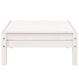 Garden Sofa 3-Seater with Footstool White Solid Wood Pine 838055