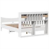 Bed Frame without Mattress White 160x200 cm Solid Wood Pine 3323372