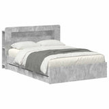 Bed Frame with Storage Concrete Grey 150 x 200 cm 3434053