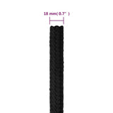 Boat Rope Full Black 18 mm 25 m Polypropylene 152523