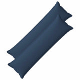 Cushion with Pillow HOUTEN 2 pcs Blue Faux Linen 934272