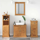 Bathroom Furniture Set VIGO 4 pcs Honey Brown Solid Pine Wood 3328545