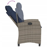 9 Piece Garden Dining Set with Cushions Grey Poly Rattan 3212720