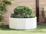 Planter White 90 x 90 x 50 cm Steel 883753