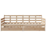Daybed with Drawers without Mattress 80x200 cm Solid Wood 3302140