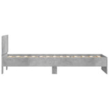 Bed Frame without Mattress with LED Lights Concrete Grey 90x200 cm 838809