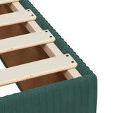 Bed Frame without Mattress Dark Green 140x200 cm Velvet 3285015