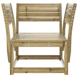 Garden Chair Natural Wood Vacuum Pressure Impregnated Pinewood 844678