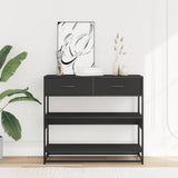 Console Table Black 90x35x80 cm Engineered Wood 849179