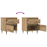 Bedside Cabinets 2 pcs Artisan Oak 40x35x50 cm Engineered Wood 857399