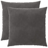 Cushion with Pillow HEERLEN 2 pcs Dark Grey Velvet 928513