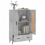Highboard Concrete Grey 69.5x31x115 cm Engineered Wood 830344