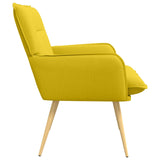 Armchair Light Yellow Fabric 42047707