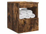 Bathroom Cabinet Smoked Oak 30 x 41 x 50 cm Engineered Wood 890497