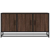 TV Cabinet Brown Oak 100x35x50 cm Engineered Wood and Metal 848833