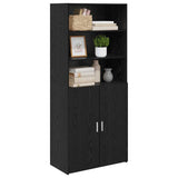 Highboard Black Oak 80 x 42.5 x 185 cm Engineered Wood 3402634