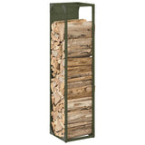 Firewood Rack Olive Green 25x25x100 cm Cold-rolled steel 864270