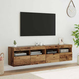 TV Wall Cabinets 2 pcs Old Wood 80 x 30 x 40 cm Engineered Wood 882978