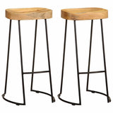 Bar Stools 2 pcs Solid Mango Wood 244010